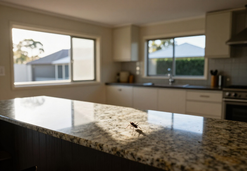 Termite-free wall in Airds after pest control treatment